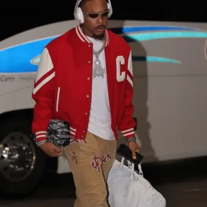 Buy Justin Jefferson Arrival Red Celine Jackson Teddy Jacket