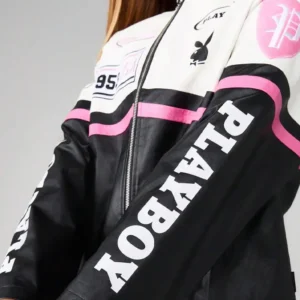 Buy Missguided x Playboy ColorBlock Leather Jacket