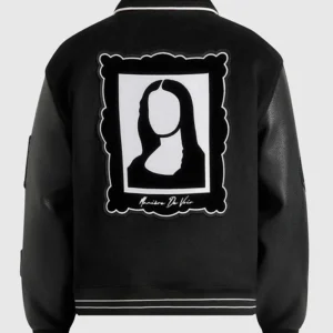 Buy Mona Lisa Black Wool Blend Varsity Jacket