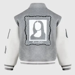 Buy Mona Lisa Grey Wool Blend Varsity Jacket
