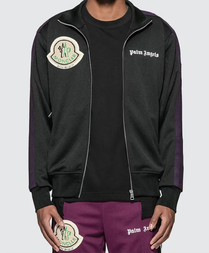Buy Moncler x Palm Angels Black Track Jacket