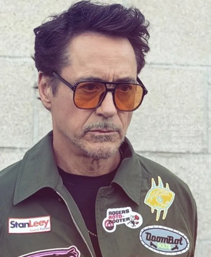 Buy Robert Downey Jr. Green Patch Jacket