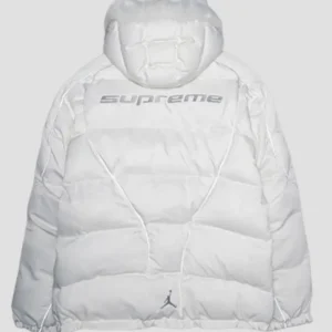 Buy Supreme x Jordan White Puffer Jacket