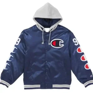 Buy Varsity Supreme Champion Satin Jacket with Hood