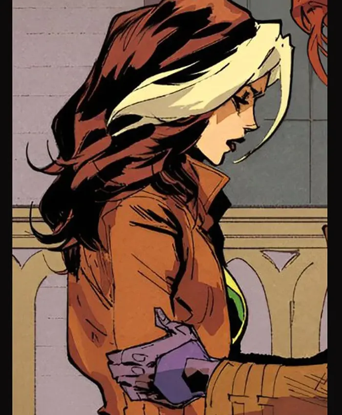 Buy X-Men Rogue Brown Leather Cosplay Jacket For Sale