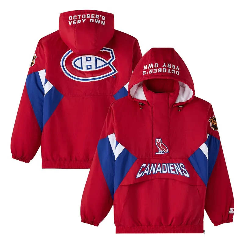 Canadiens Red Hooded Jacket