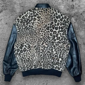 Celine leopard bomber jacket For Sale