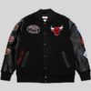 Chicago Bulls Black Wool Varsity Jacket