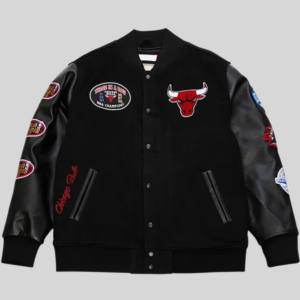 Chicago Bulls Black Wool Varsity Jacket