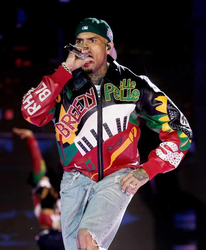 Chris Brown Bespoke Pelle Pelle Jacket