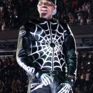 Chris Brown Spider Man Black Jacket