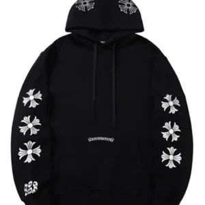 Chrome Heart Black Fleece Pullover Hoodie