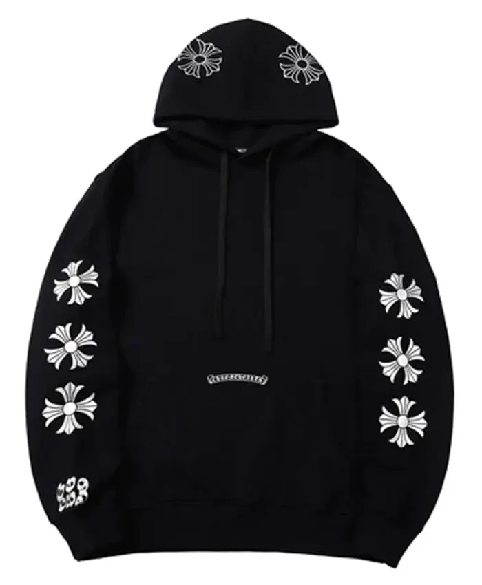 Chrome Heart Black Fleece Pullover Hoodie