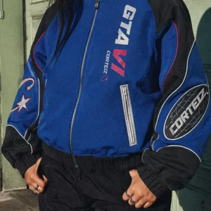 Corteiz x GTA VI Blue Racing Zip-Up Jackett