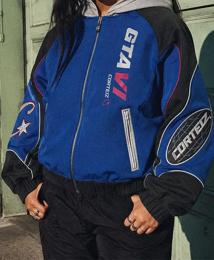 Corteiz x GTA VI Blue Racing Zip-Up Jackett