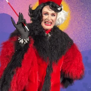 Cruella Deville D23 Expo Red And Black Fur Coat