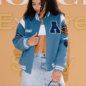Custom Coach Blue Varsity Jacket