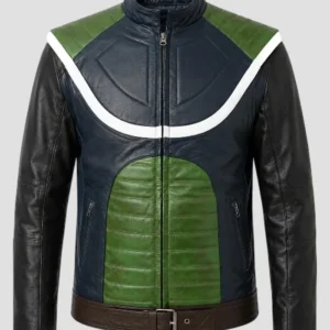 DBZ Broly Bardock Green Leather Jacket