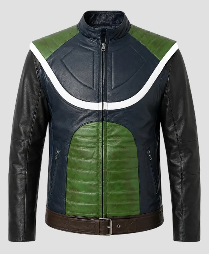 DBZ Broly Bardock Green Leather Jacket
