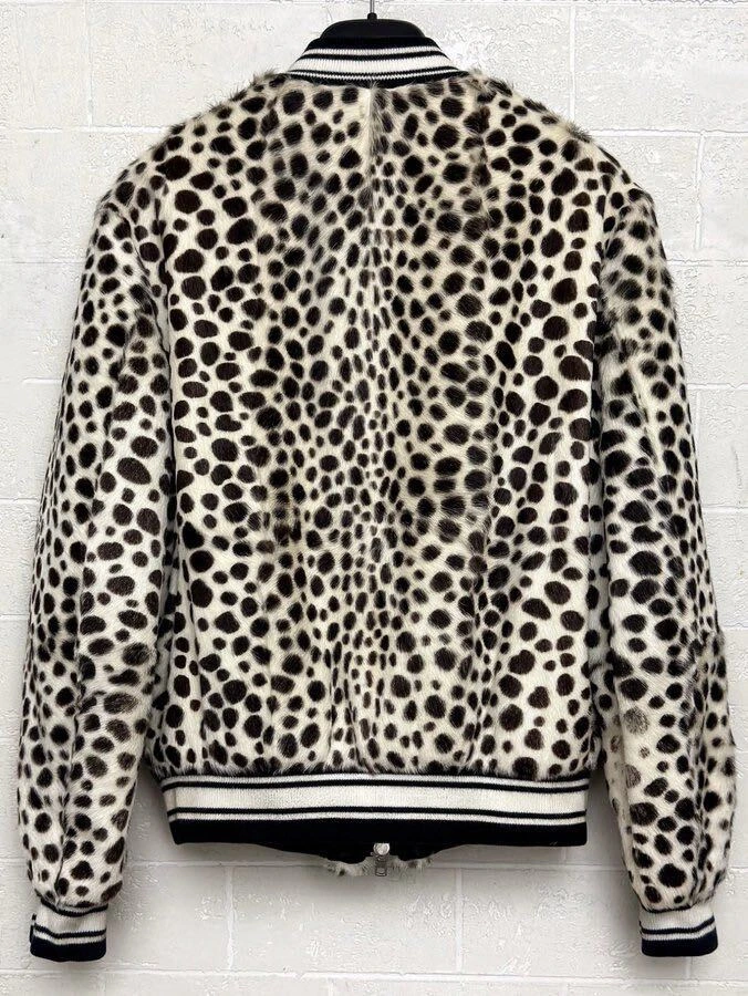 Dalmatian print bomber jacket