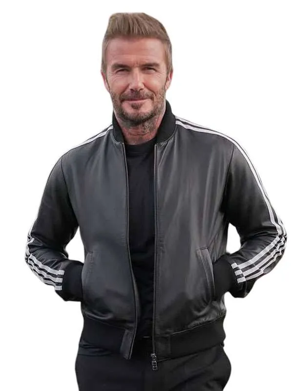 David Beckham FIFA World Cup 2026 Track Leather Jacket