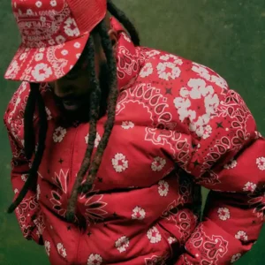 Denim Tears Fall 2026 Red Bandana Print Puffer Jacket