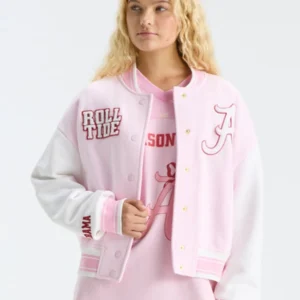 Fanatics x LoveShackFancy Collegiate Varsity Jacket