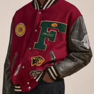 Found Crimson Letterman Varsity Jacket For Sale