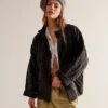 Free People Dolman Quilted Knit Black Jacket