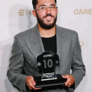 GET Rayan Cherki PFA Awards Grey Wool Blazer