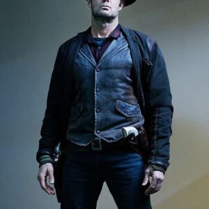 Garret Dillahunt Brown Leather Vest