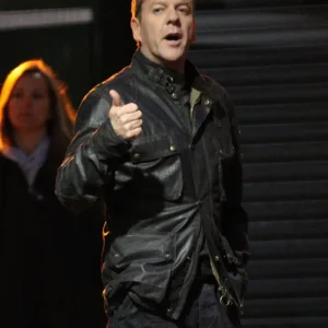 Get 24 Kiefer Sutherland Black Leather Jacket