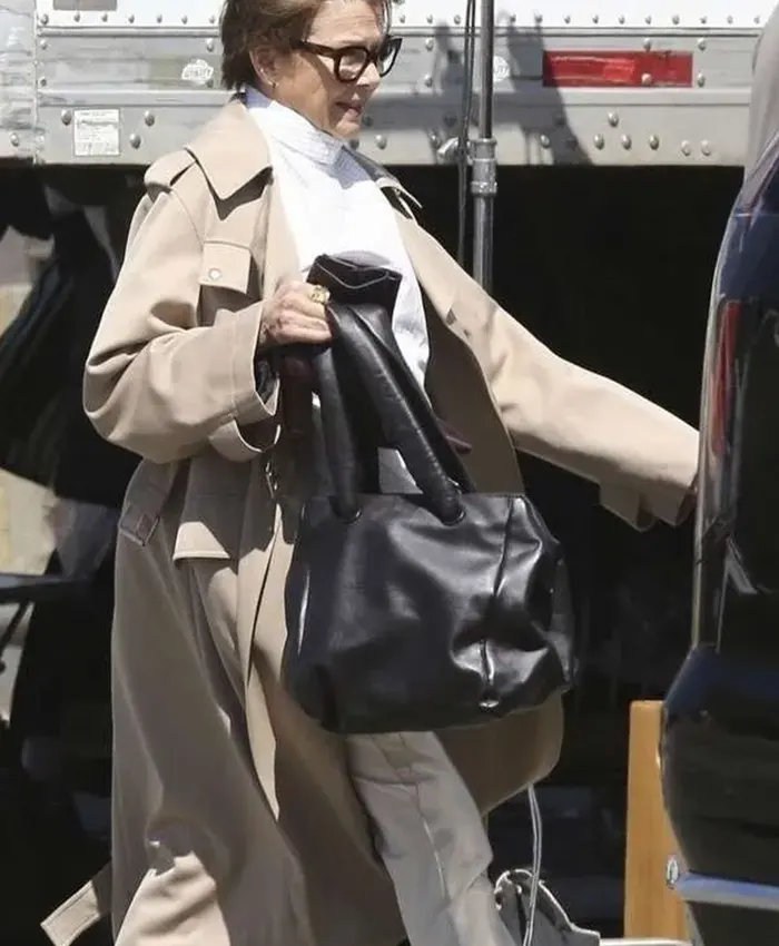 Get Annette Bening Lucky S01 Beige Trench Coat