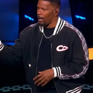 Get Beat Shazam Jamie Foxx Black Varsity Jacket