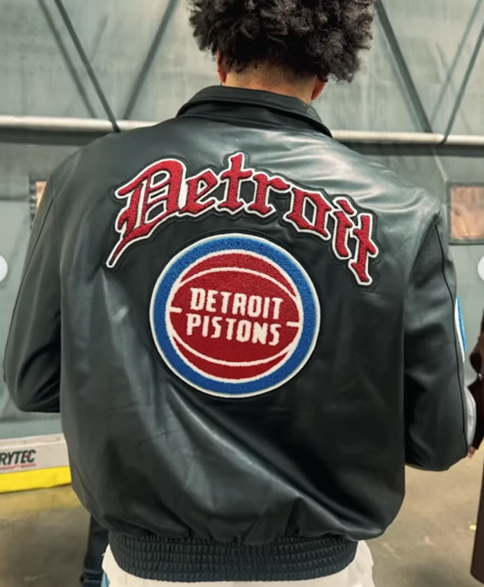 Get Cade Cunningham Detroit Pistons Black Leather Jacket