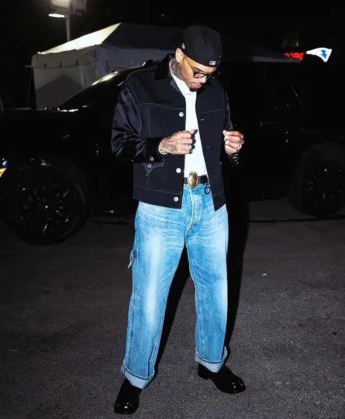 Get Chris Brown Boston Black Contrast-Stitch Jacket