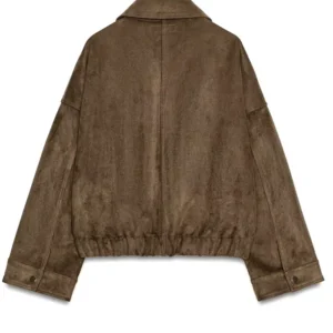 Get Christian Siriano Project Runway Brown Suede Jacket