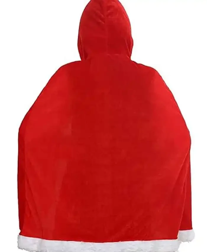 Get Christmas Red Santa Claus Hooded Cloak