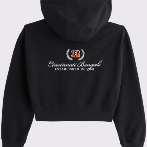 Get Cincinnati Bengals Abercrombie & Fitch Black Full-Zip Hooded Jacket