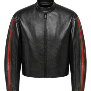 Get EsDeeKid Gucci Primavera Black Leather Jacket