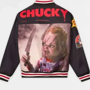 Get Halloween Chucky Black Varsity Jacket