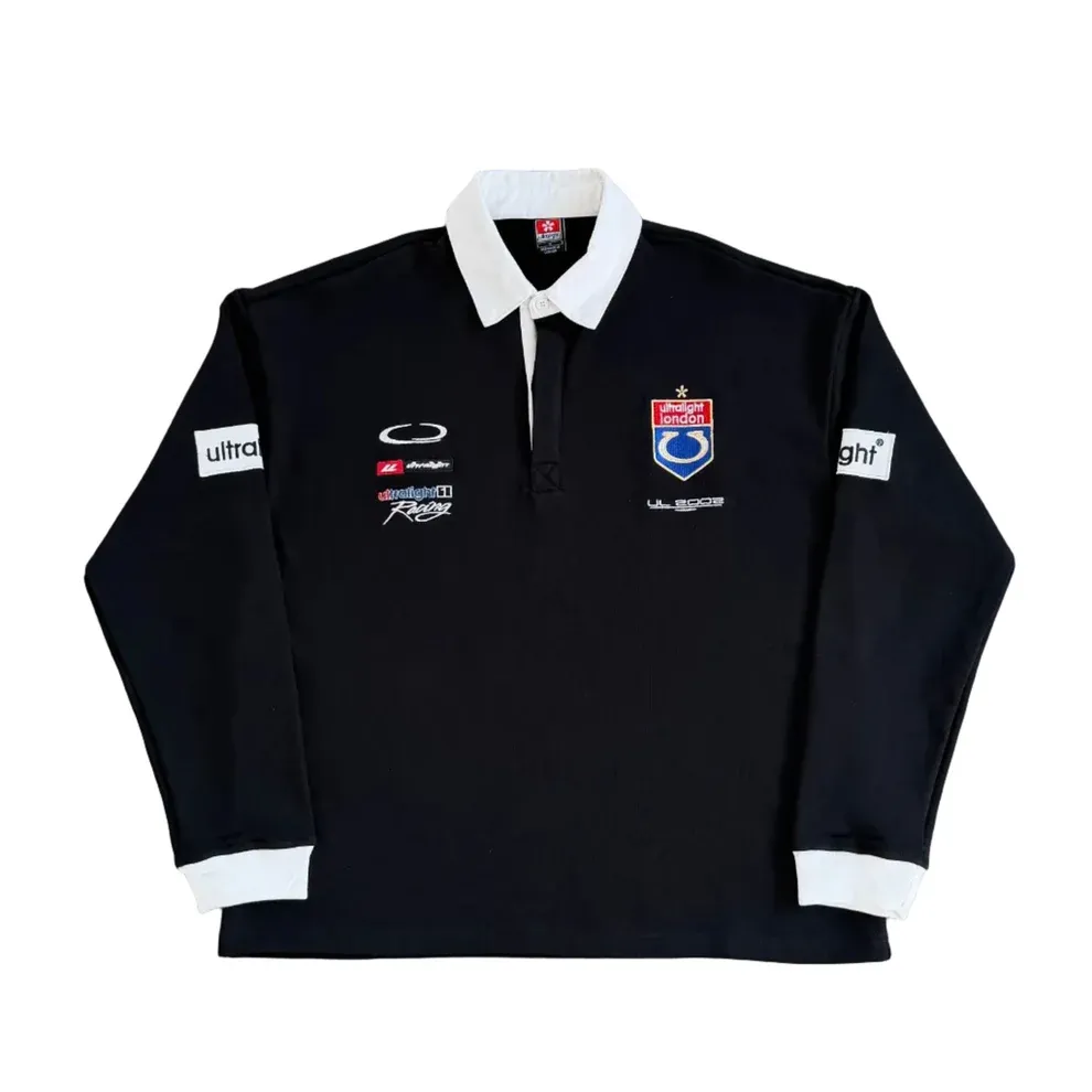 Get Ice Prince Black Racing Polo Long Sleeve Shirt