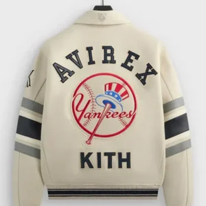 Get Jason Alexander New York Yankees White Leather Jacket