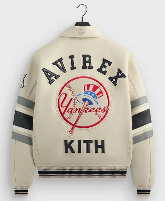 Get Jason Alexander New York Yankees White Leather Jacket