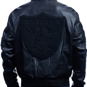 Get Jeff Hamilton Raiders Lambskin Leather Tonal Jacket
