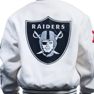 Get Jeff Hamilton Raiders Wool White Jacket