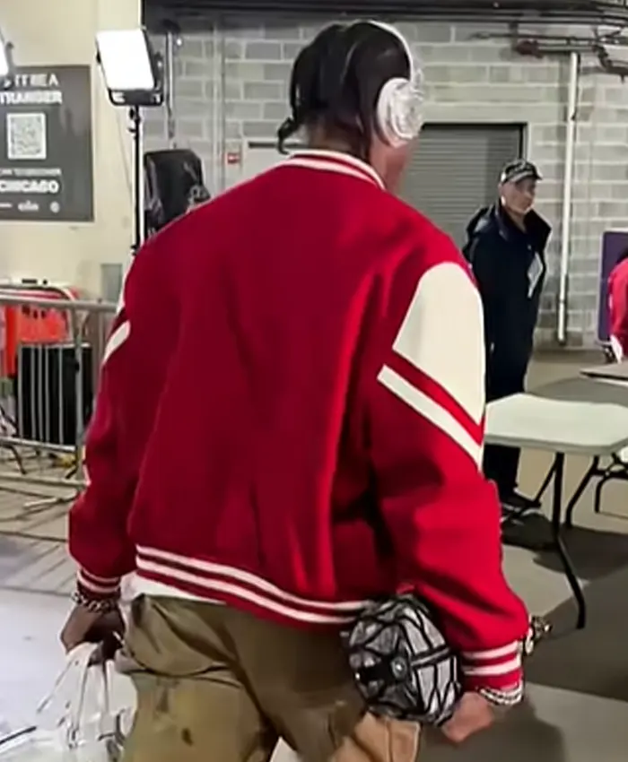 Get Justin Jefferson Arrival Red Celine Jackson Teddy Jacket