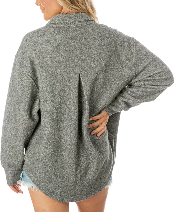 Get Las Vegas Raiders Gameday Couture Gray Shacket