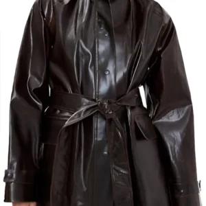 Get Lucky S01 Annette Bening Brown Leather Coat