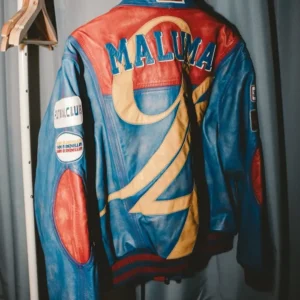 Get Maluma 2026 Live Performance Color-Block Leather Jacket
